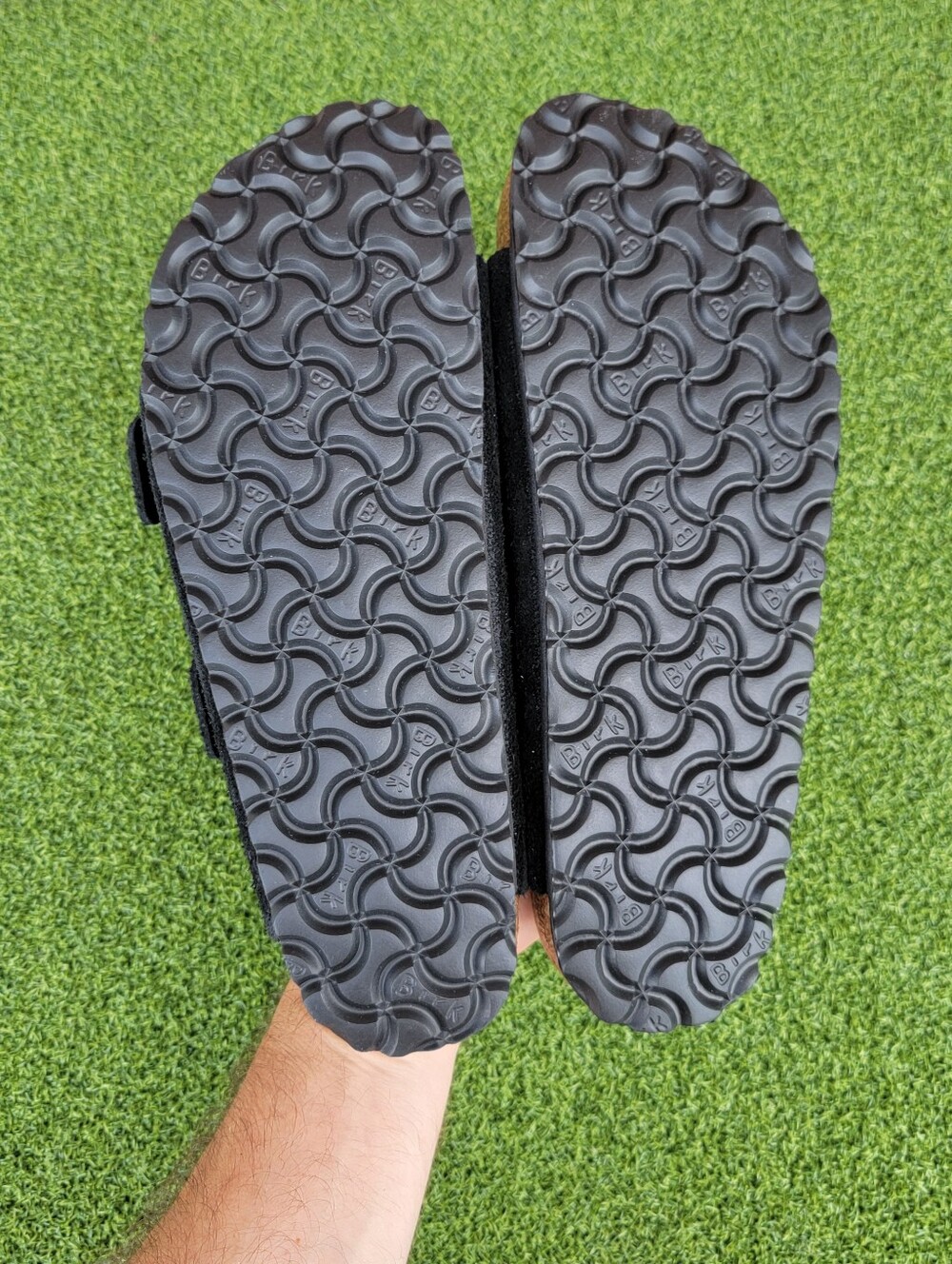 Birkenstock Womens Black Suede Two-Strap Slide Sandals - US Size 9M - Picture 6 of 10